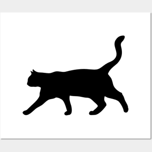 Elegant cat vector silhouette Posters and Art